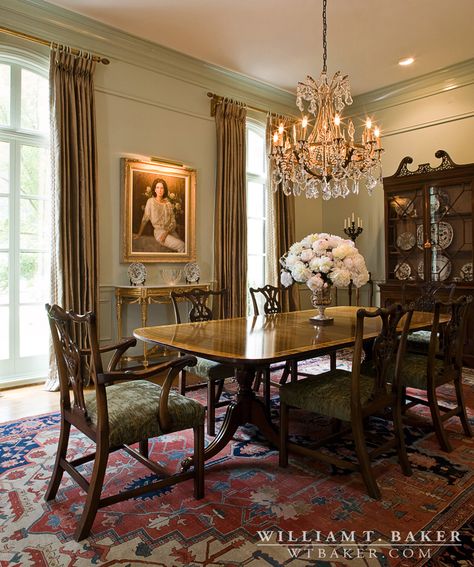 Home Interior Dining Room, Victorian Homes Interior Dining Rooms, Colonial Dining Room Wallpaper, Classic English Dining Room, Gilded Age Dining Room, German Dining Room, Grand Dining Room Luxury, Old English Dining Room, Old Fashion Dining Room