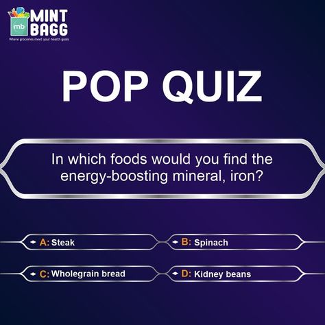 Are You Health Conscious? Want To Test Your Food IQ? Then take this One-Minute Quiz to figure out your food IQ Now! #popquiz #mintbagglife #onlinegroceries #onlinegrocery #grocerystore #groceryshopping #healthyeating #eathealthy #healthandnutrition #healthandwellness #healthylifestyle #healthybreakfast #healthylunchmeal #healthydinnermeal Health Quiz, Pop Quiz, Health Conscious, Instagram Ideas Post, Social Media Marketing Agency, Lunch Recipes Healthy, Kidney Beans, Instagram Ideas, Grocery Online