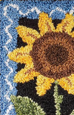 Wool Hooking, Needle Punching, Punch Needles, Punch Embroidery, Locker Hooking, Rug Hooking Designs, Summer Sunflower, Primitive Rug, Peg Loom