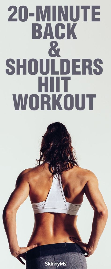 20-Minute Back and Shoulders HIIT Workout: A workout that will get you an awesome back and shoulders in only 20 minutes a day!  #workout #skinnymsfitness #hiit Losing Weight Tips, Back Exercises, Yoga Routines, Shoulder Workout, Back And Shoulder Workout, Workout Bauch, Lower Ab Workouts, Yoga Routine, Upper Body Workout