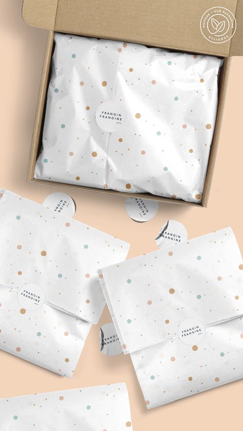 Brand Tissue Paper, Baby Branding Packaging, Kids Package Design, Kids Packaging, Baby Logo Design, Kids Package, Baby Clothes Brands, Baby Products Packaging, Plastic Free Packaging