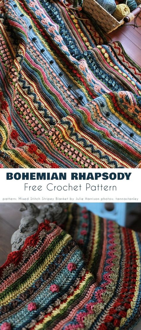 Crochet Striped Blanket Pattern, Crochet Zig Zag, Scrap Crochet, Zig Zag Crochet, Striped Crochet Blanket, Crochet Throw Pattern, Simply Crochet, Crochet Blanket Afghan, Manta Crochet
