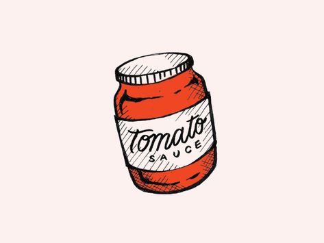 tomato sauce by Whitney Anderson #Design Popular #Dribbble #shots Food Art, Sauce Illustration, Tomato Illustration, Graphic Design Blog, Human Skull, You've Been, Tomato Sauce, Graphic Design Inspiration, Game Design