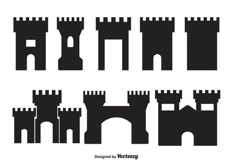 Vector Fortress Shapes Castle Vector, Welsh Castles, Castle Gate, 3d Pen, Princess Castle, Throne Of Glass, Free Vector Art, Free Vector, Ibm Logo