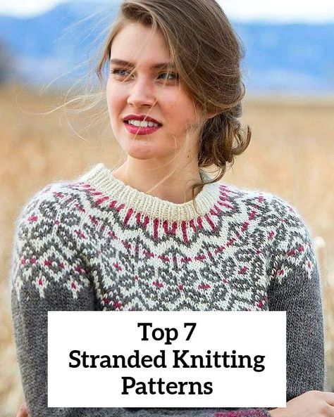 Colorwork Sweater Knitting Pattern Free, Knit Fair Isle Sweater Pattern Free, Stranded Colorwork Knitting Charts, Color Work Sweater Knitting Patterns, Fair Isle Yoke Chart, Free Colorwork Knitting Patterns, Fair Isle Sweater Knitting Patterns Free, Stranded Knitting Patterns Free, Icelandic Knitting Patterns