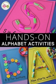 Alphabet activities such as making letter collages or using letter mats are a great hands-on way to teach letter identification and reinforce letter-sounds. Here are over 200 material ideas that you can use for your collages or letter mats. A printable reference list or art and other materials is included. Better than worksheets, these are perfect hands-on activity for your preschool and pre-k classroom or at home lesson plans.  Your young children will love this sensory learning! Pre K Classroom, Letter Activities Preschool, Alphabet Crafts Preschool, Material Ideas, Aktiviti Kanak-kanak, Letter Identification, Abc Activities, Preschool Literacy, Alphabet Activities Preschool