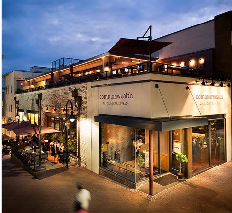 These restaurants are guaranteed to take your dining experience to the next level. Restaurant Facade, Restaurant Exterior Design, Cafe Exterior, Rooftop Dining, Retail Architecture, Restaurant Exterior, Storefront Design, Mall Design, Restaurant Architecture