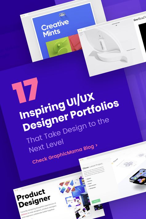 Check out these 17 amazing UI/UX portfolio examples that take design to the next level!  #uidesign #uxdesign #uiux #design Ux Design Portfolio Ideas, Ux Design Portfolio Projects, Ux Portfolio Pdf, Uiux Design Portfolio, Ui Ux Portfolio Design, Ui Portfolio Design, Ux Portfolio Design, Ux Ui Design Portfolio, Uiux Portfolio