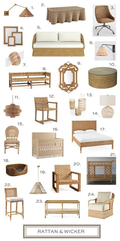 What’s Hot Now: Wicker & Rattan | elements of style | Bloglovin’ Wicker Sofa Living Room, Living Pequeños, Decoracion Living, Living Room Sofa Design, Minimalist Interior Design, Elements Of Style, Natural Home Decor, Style Spring, Rattan Furniture