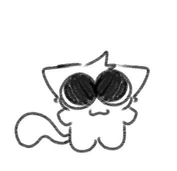 A cute, doodle-style drawing of a cat, featuring big, expressive eyes and a playful stance. Cat Silly Drawing, Cats Doodle Art, Funny Cat Drawings Easy, Cat Drawing Profile, Silly Cat Drawing Sketch, Funny Art Doodles, Cursed Cat Drawing, Little Animals Drawings, Drawings To Do