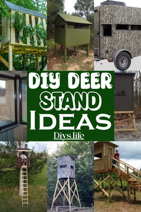 Step up your hunting game with these innovative and customizable DIY deer stand ideas. Elevate your vantage point and blend into the surroundings to experience the thrill of nature from a birds-eye perspective. With various designs, materials, and skill levels, there's a deer stand project suited to every hunting enthusiast. #diydeerstand #diydeerstandideas #diydeerstandplans #diydeerstandwindows #diydeerstandplatform Nature, Diy Deer Stand Ideas, Hunting Blinds Ideas, Deer Hunting Blinds Plans, Deer Blinds Ideas, Diy Hunting Stand, Deer Stands Ideas, Diy Deer Blind Plans, Deer Stands Diy