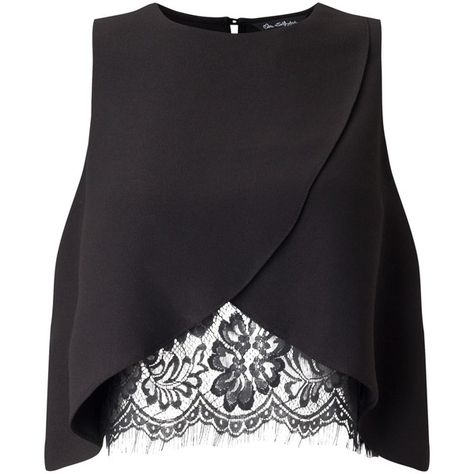 Miss Selfridge Lace Insert Shell Top, Black (€33) ❤ liked on Polyvore featuring tops, lace insert top, miss selfridge, patterned tops, sleeveless tops and lace inset top Seashell Top, Lace Insert Top, Shell Blouse, Shell Top, Shell Tops, Round Neck Tops, Elegant Shirt, Lace Inset, Lace Insert