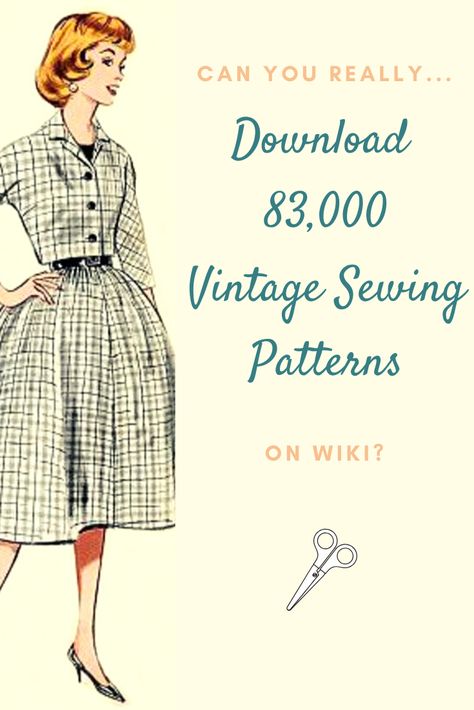 Retro Hair, Old Sewing Patterns, Classic Style Inspiration, Free Vintage Patterns, Vintage Sewing Patterns Free, Patron Vintage, Sewing Projects Clothes, Fashion Crafts, Dress Patterns Free