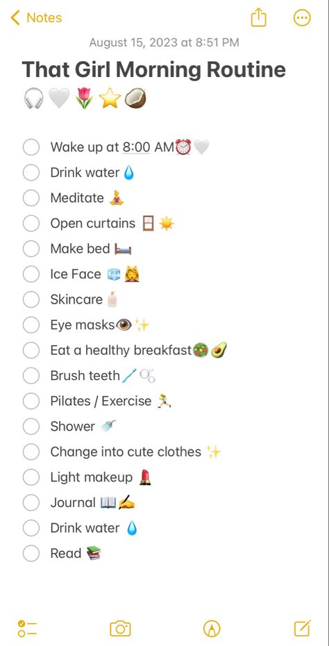 Checklist Morning Routine, Nina Astethic, Clean Girl Morning Routine School, 9:30 Am Morning Routine, Morning Routine Black Teenage Girl, Dream Morning Routine, How Many Cups Of Water A Day, That Girl 6am Morning Routine, That Girls Morning Routine