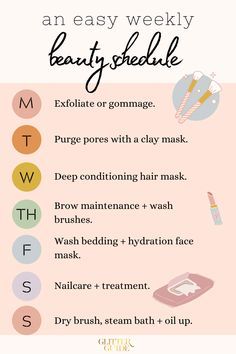beauty routine - beauty schedule - skincare routine Nature, Beauty Schedule, Beauty Maintenance Routine, Beauty Routine Weekly, Routine Weekly, Beauty Routine Schedule, Get Rid Of Pores, Routine Schedule, Deep Conditioning Hair Mask