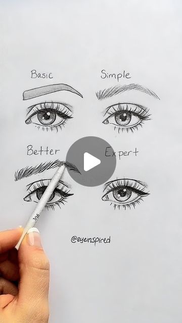 Eyes Brows Drawing, How To Draw Eyes Brows, How To Draw Perfect Eyebrows, How To Paint Eyebrows, Art Styles Pencil, How To Draw An Eyebrow, How To Draw A Eyebrow, How To Draw Eye Brow, Eyebrow Sketch Tutorial