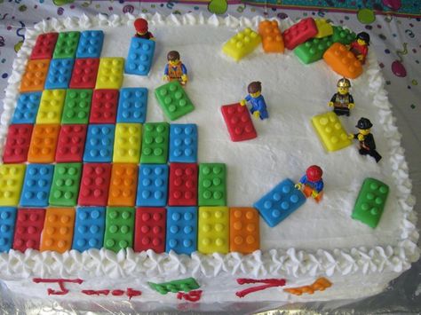 Easy Birthday Party Food, Birthday Party Food For Kids, Party Food For Kids, Kids Party Ideas, Kids Birthday Party Food, Lego Themed Party, Lego Birthday Cake, Food For Kids, Simple Birthday Party