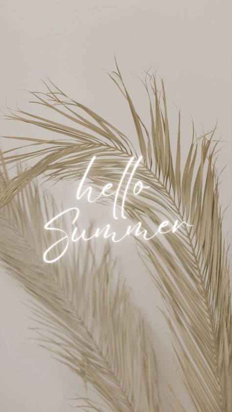 Neutral Boho Palm Leaves Hello Summer Instagram Story - FREE Canva Template Logos, Hello Summer Aesthetic, Hello Summer Wallpapers, Boho Palm Leaves, Summer Instagram Story, Neon Text, Summer Logo, Etsy Shop Branding, Etsy Branding