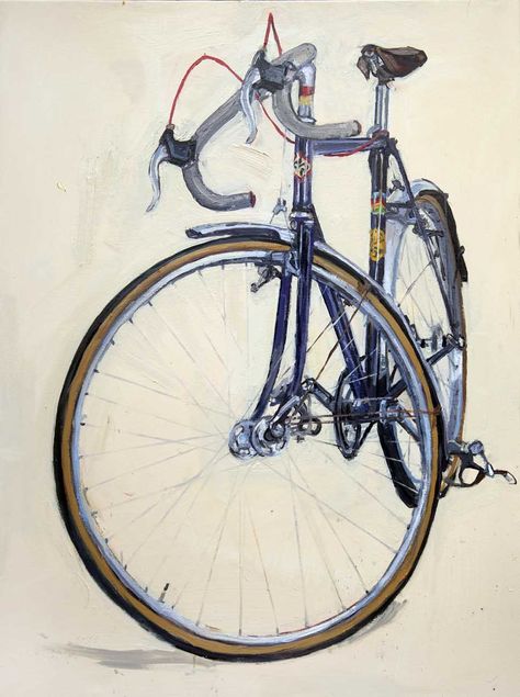 Dave's Raleigh Competition 4 | Bicycle Paintings, Prints and Custom Bike Art Portraits Vintage Bike Illustration, Bike Painting Canvas, Bicycle Sketch, Bicycle Drawing, Cycle Drawing, Cycle Painting, Bike Drawing, Bike Illustration, Racing Bike