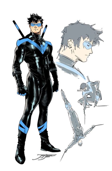 Nightwing Art, Nightwing Cosplay, Night Wing, Batman Concept, Univers Dc, Arte Dc Comics, Dc Comics Artwork, Batman Universe, Batman Family