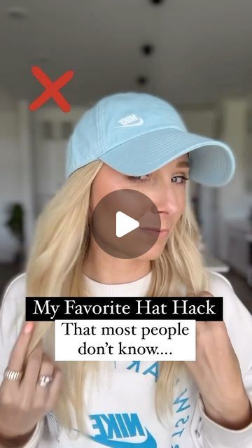 126K views · 2.3K likes | Lauren Hale on Instagram: "‼️Do you struggle with cute hat hairstyles?   If so, you will 💖 this easy hairstyle! It can be modified for any hair type or length!  No braiding required 🙌🏻  Drop a 🧢 emoji below if you are going to try this!👇🏼  #baseballmom #finehair #quickhairstyles #hathair #hathairdontcare #thinhair #hairinspo #easyhairtutorial #hairhack #over40 #womenover40 #40somethingmom #fortysomething #maturebeauty #agingwell #girlmom #thisis43" Style With Cap Women, Styling Hair With Baseball Hat, Ways To Wear Your Hair With A Hat, Tennis Hat Hairstyles, Hat Wearing Style, Dress With Ball Cap Outfit, Cute Hair With Hat Baseball Caps, Easy Baseball Hairstyles, How To Wear A Ball Cap With Long Hair