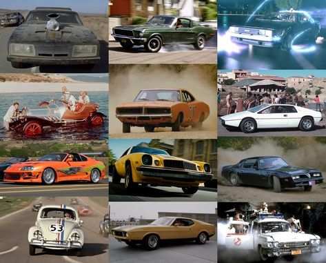 Famous Cars Famous Cars In Movies, Famous Movie Cars, Car Quiz, Film Quiz, Famous Vehicles, Slammed Cars, Unique Vehicles, Movie Cars, Tv Cars