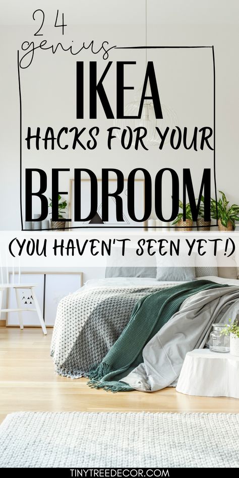 ikea hacks small spaces diy storage Small Storage Ideas Bedroom, Small Room With 2 Beds Ideas, Ikea Over Bed Storage, Small Bedroom Ikea Ideas, Small Ikea Bedroom, Ikea Bedroom Storage Hacks, Diy Ikea Storage Bed, Ikea Masterbedroom Ideas, Nightstand Storage Ideas