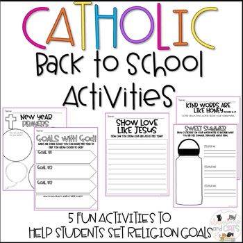 Celebrate Back to school with your Catholic faith with these fun activities. There are 5 in total to help your students with religion.Sweet summer - a writing page about how their summer wasSweet Like Honey Proverbs- Writing kind words about their classmatesGoals with God - What goals to help them grow closer to God New Year Prayers - How can they pray for their school and friends Show Love Like Jesus - how can they show kindness this year?These pages are sure to help your students reflect on th Back To School Prayer, Religion Activities, New Years Prayer, Writing Page, Catholic Education, School Homework, Kids Homework, Call And Response, Faith Formation