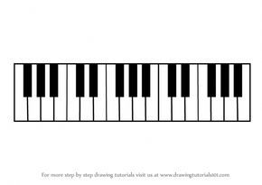 Learn How to Draw Piano Keys (Musical Instruments) Step by Step : Drawing Tutorials #learnpianokeys Draw Piano, Drawing Piano, Learning Piano, Piano Beginner, Music Drawings, Piano Songs, Piano Keys, Learn Piano, Step Drawing