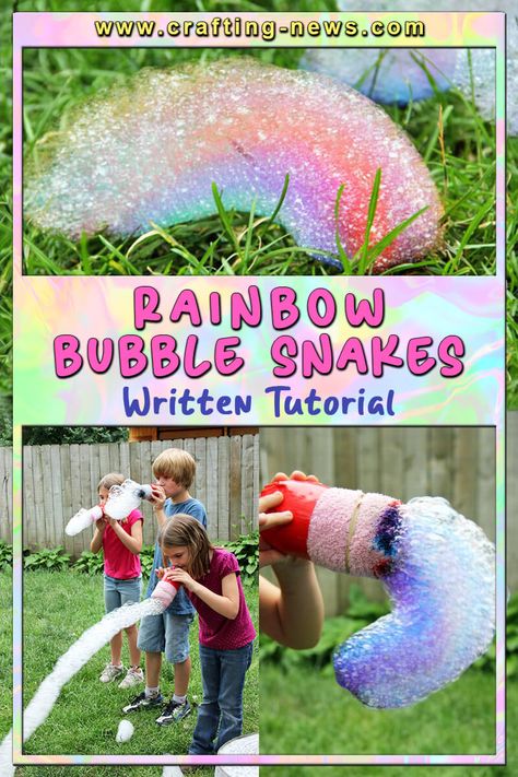 Bubble Snakes, Bubble Snake, Bubble Crafts, Bubble Diy, Quilling Birthday Cards, Bubble Activities, How To Make Bubbles, School Kids Crafts, Rainbow Snake