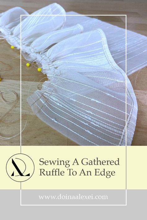 Adding Ruffles To A Dress, Ruffle Diy, Sewing Ruffles, Ruffle Sleeves Pattern, Apparel Sewing, Diy Ruffle, King Size Pillow Shams, How To Stitch, Seam Allowance