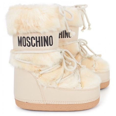 Moschino Beige fur snow boots The Black Swan, Fur Snow Boots, Dr Shoes, Clueless Outfits, Cute Slippers, Gyaru Fashion, All We Know, Funky Shoes, Ski Fashion