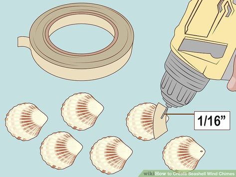 Diy Slinger, Windchimes Diy, Beach Crafts Diy, Seashell Wind Chimes, Make Wind Chimes, Wind Chimes Homemade, Sea Shells Diy, Beach Themed Crafts, Shell Wind Chimes