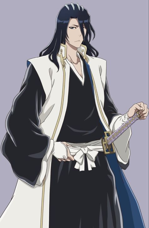 Bleach Swords, Bleach Captains, Bleach Pictures, Kuchiki Byakuya, Bleach Drawing, Rukia Bleach, Byakuya Kuchiki, Bleach Anime Ichigo, Anime Demon Boy