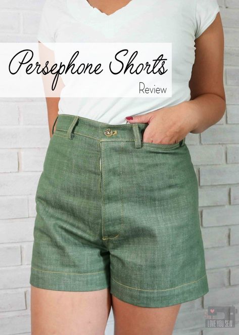 Haute Couture, Shorts Patterns Sewing, Denim Shorts Pattern Sewing, High Waist Shorts Pattern, Women’s Shorts Sewing Pattern, High Waisted Shorts Pattern Free, Free Shorts Sewing Pattern Women, Persephone Pants, Shorts Pattern Sewing