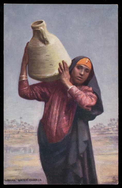 Woman water carrier : Free Download, Borrow, and Streaming : Internet Archive Cairo Hotel, Egyptian Woman, Museum Hotel, Water Carrier, New Year Postcard, Early Photos, Pyramids Of Giza, Postcards For Sale, Vintage Souvenir