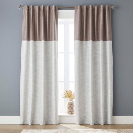 Office Curtains, Color Block Curtains, Living Comedor, Brown Stone, Modern Curtains, Colors Brown, Block Pattern, Curtain Designs, Curtains Window Treatments