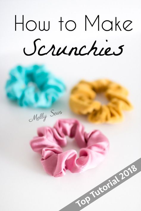 Hair Ties Tutorial, How To Make Scrunchies, Hair Ties Diy, Sewing Equipment, Scrunchies Diy, Beginner Sewing Projects Easy, Leftover Fabric, Sewing Skills, Love Sewing