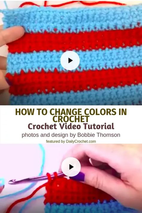 How To Change Colors In Crochet- Crochet Changing Colors At The Beginning Or End Of A Row Couture, Amigurumi Patterns, Best Way To Change Colors In Crochet, How To Join Colors In Crochet, Changing Yarn Colors Crochet, How To Change Yarn Colors In Crochet, Changing Colors In Crochet, How To Change Colors In Crochet, Crochet Facts