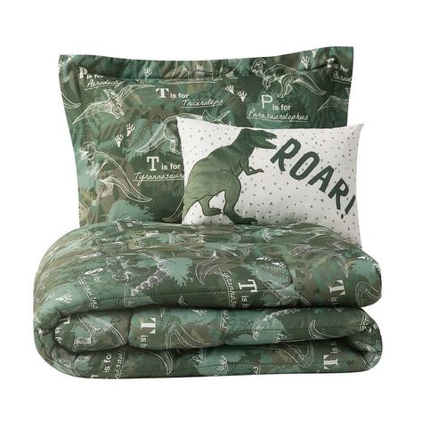 Dinosaur Boys Room Decor, Dinosaur Theme Bedroom, Boys Dinosaur Bedroom, Dinosaur Boys Room, Dinosaur Species, Kids Comforter Sets, Dinosaur Bedding, Dinosaur Room Decor, Dinosaur Bedroom