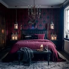 with burgundy dark burgundy bedroom ideas - Google Search Academia Bedroom Ideas, Cottages Modern, Dark Romantic Bedroom, Dark Academia Bedroom Ideas, Dark Academia Bedroom, Rooms Decorations, Academia Bedroom, Castle Interiors, Romantic Bedroom Design