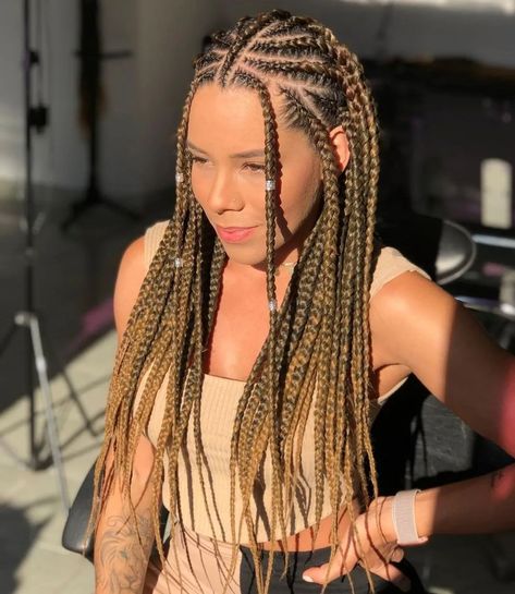 Black Beach Hairstyles, 8 Cornrows Braids Straight Back, Simple Hair Braiding Styles, Braided Front Pieces, Mexico Braids, Half Cornrows Half Box Braids, Braids Inspiration, Ghana Braid Styles, Ghana Braids Hairstyles