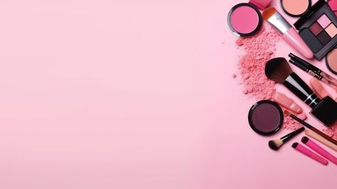 Pink Makeup Background, Makeup Backgrounds Wallpapers, Makeup Presentation, Make Up Background, Makeup Background, Makeup Backgrounds, Background Cover, Wedding Background Images, Girly Makeup