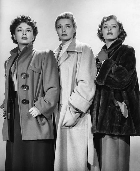 Ruth Roman, Patricia Neal & Eleanor Parker in the Box Office hit: "THREE SECRETS" (1950) Madeleine, Madeleine Carroll, Ruth Roman, Eleanor Parker, Patricia Neal, Dale Evans, Classic Film Stars, Gone Girl, Hollywood Fashion