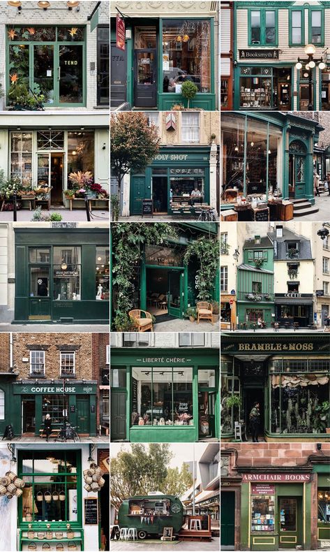 Old Doors, Cafe Exterior, Green Cafe, Shop Front, Lovely Shop, Round Up, Store Fronts, Ideal Home, Around The World