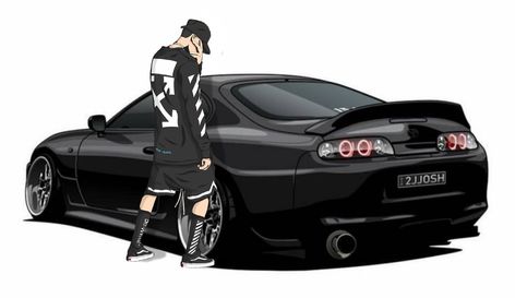 Toyota supra Supra X Anime, Supra Cartoon, Supra Anime, Cool Wallpapers 4k, Car Drawing Easy, Fiat 126, Cars Drawing, Supra Mk4, Motorcycle Artwork