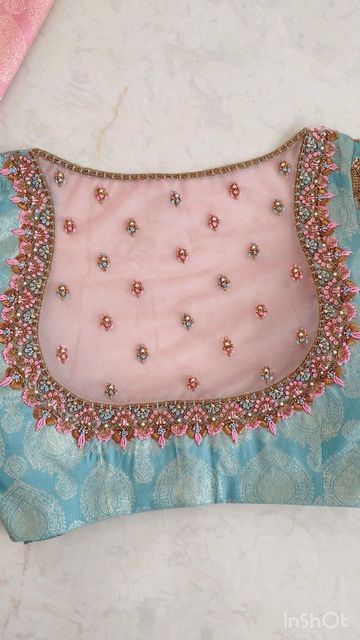 Net Maggam Work Blouse Designs, Very Simple Aari Work Blouse Design Pink, Blouse Hand Designs Blouse Hand Designs Latest, Net Embroidery Blouse, Puff Hands, Basic Blouse Designs, Exclusive Saree Blouse Designs, Blouse Desings, Magam Work