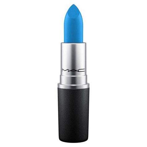 MAC ColourRocker Lipstick in Blue Bang!bestproductscom Blue Lip Gloss, Mac Satin Lipstick, Mac Lipstick Colors, Lip Shades, Cute Nail Polish, Daily Makeup Routine, Blue Lipstick, Mac Lips, Blue Lips