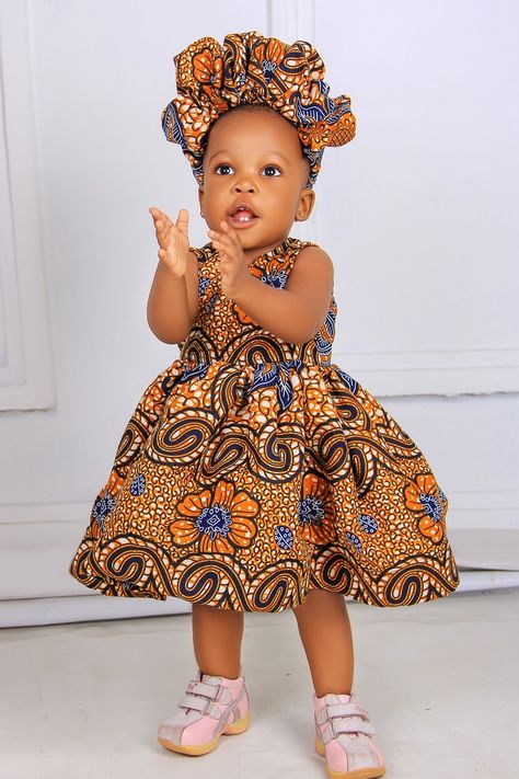 Kids African Wear, Ankara Prom Dress, Baby African Clothes, African Kids Clothes, Ankara Styles For Kids, Dress African Print, African Babies, Dress For Kids