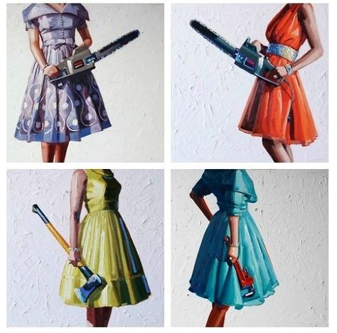 50's housewives with zombie weapons :-) 50s Housewife Aesthetic, Housewife Costume, 50's Housewife, 50s Housewife, Housewife Dress, Stepford Wife, Vintage Housewife, Retro Housewife, Men Haircut Styles